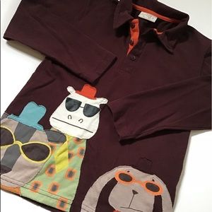 Boys Dpam French L/S Top Critters with Shades 6